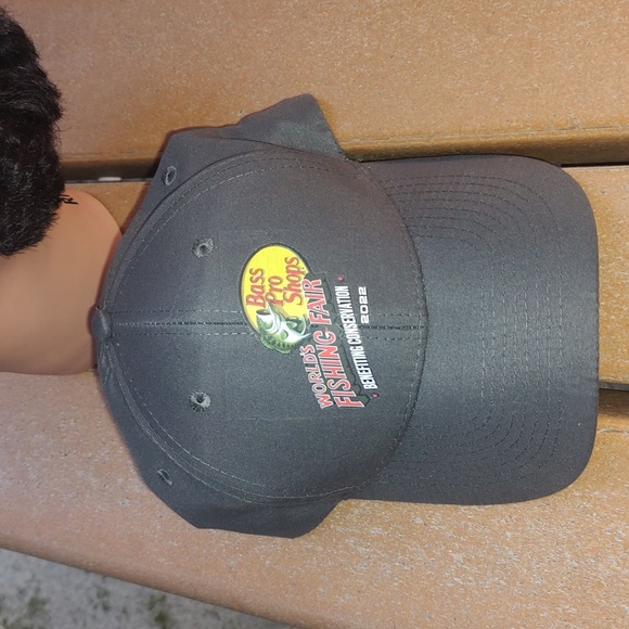 Bass Pro Shops 2022 Worlds Fishing Fair Souvenir Hat Charcoal Truetimber New - Picture 1 of 6